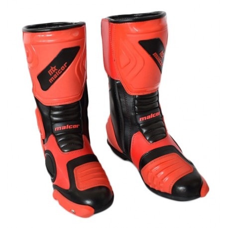 Botas supermotard vermelhas