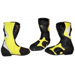 Botas supermotard fluorescentes