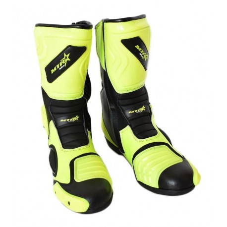 Botas supermotard fluorescentes